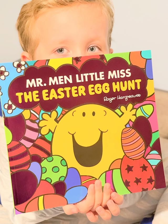 Instagram post by @elijahmama.bear for Farshore Books. Caption reads: [...] family Easter book to read from....