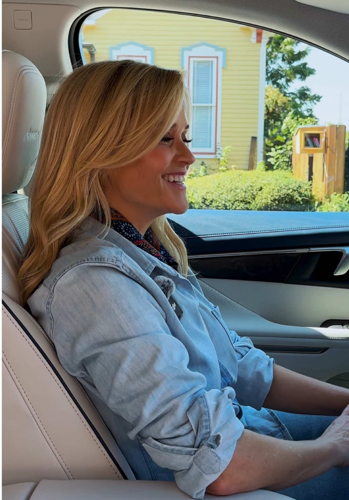 TikTok post by @reesewitherspoon for Buick. Caption reads: [...] life’s important questions on the go. @Buick....