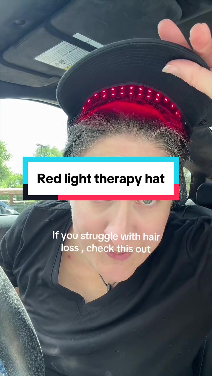 TikTok post by @holli_unfiltered for RIKI LOVES RIKI. Caption reads: [...] #redlighttherapy #thinninghair....