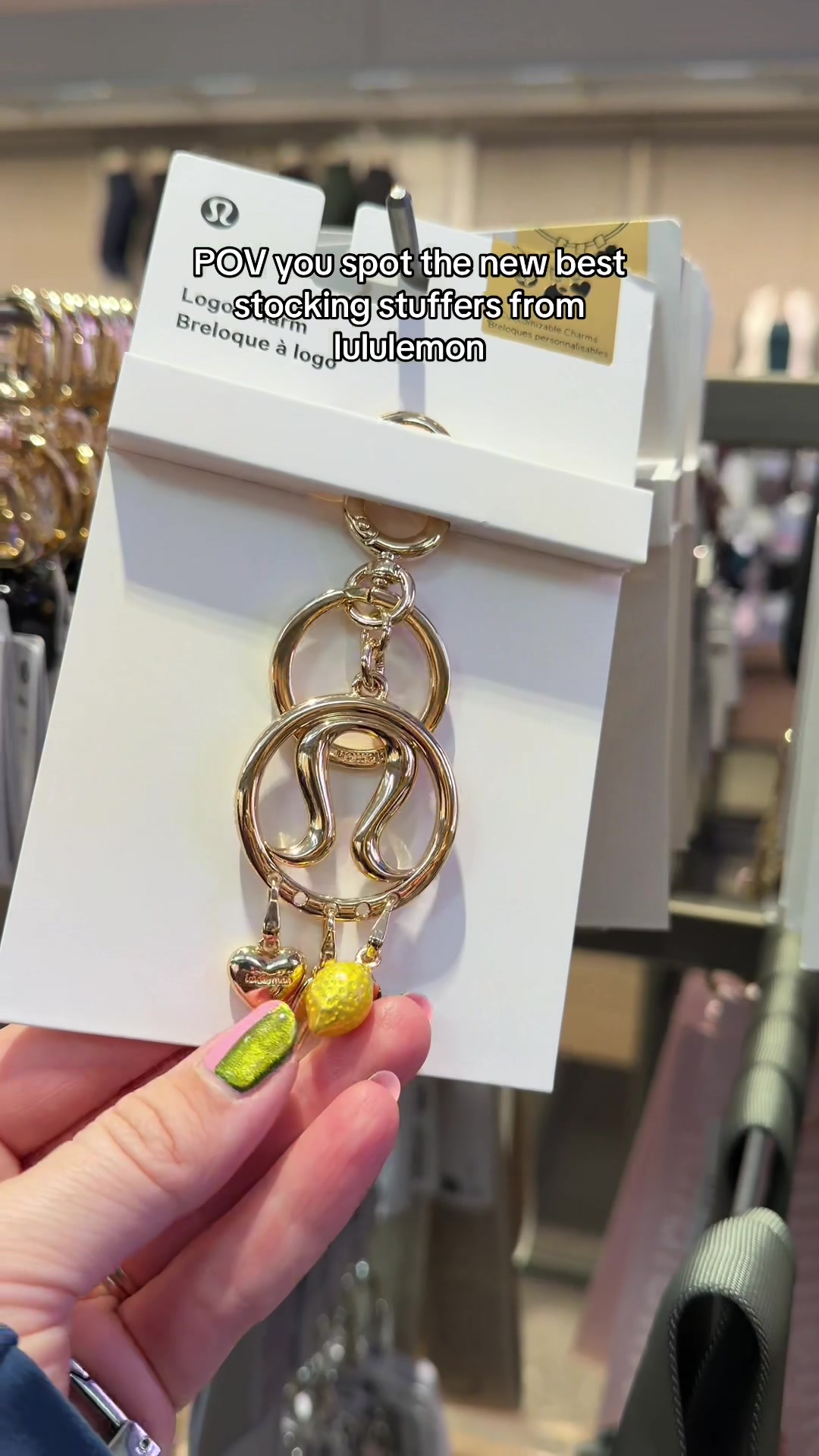 TikTok post by @jkmckay for lululemon. Caption reads: lululemon stocking stuffers are [...].