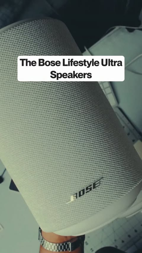Instagram post by @assortedtapes for Bose. Caption reads: The Bose Lifestyle Ultra Speakers make my mornings....