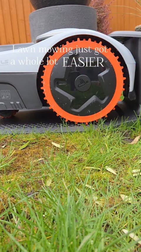 Instagram post by @foreverhomejune19 for Segway Navimow. Caption reads: Lawn mowing just got a whole lot EASIER. Ad....