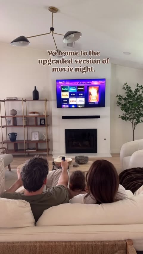 Instagram post by @beatrizreiken for Roku. Caption reads: #ad Movie night — upgraded. Love that Hiro Roku TV....