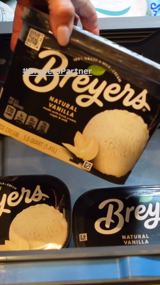 Instagram post by @cookiesandcups for Breyers. Caption reads: I’m excited to be a #BreyersPartner with this easy....