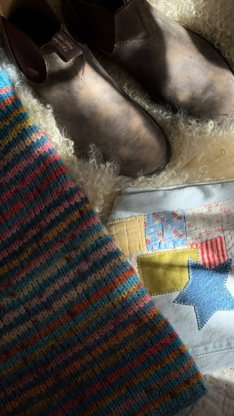 Instagram post by @violentcatlady for Blundstone. Caption reads: the best feeling 

boots @blundstoneusa 
patchwork....