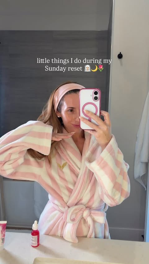 Instagram post by @christinaeileen for LuckyIronLife. Caption reads: Caption: Sunday reset things I do to feel like my....