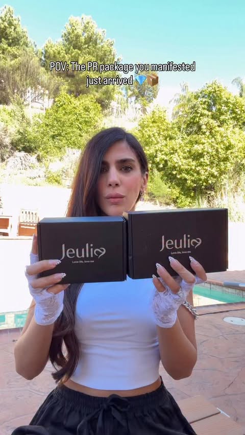 Instagram post by an influencer for Jeulia Jewelry Official. Caption reads: Gifted by @jeuliajewelry ✨ Use my code Mona15 and....