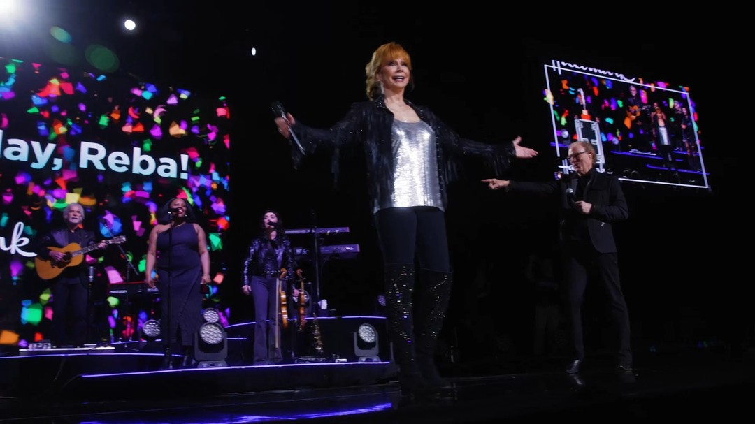 Instagram post by @reba for Hallmark. Caption reads: HAPPY BIRTHDAY, REBA! 🎉🎉🎉 Helping you celebrate....