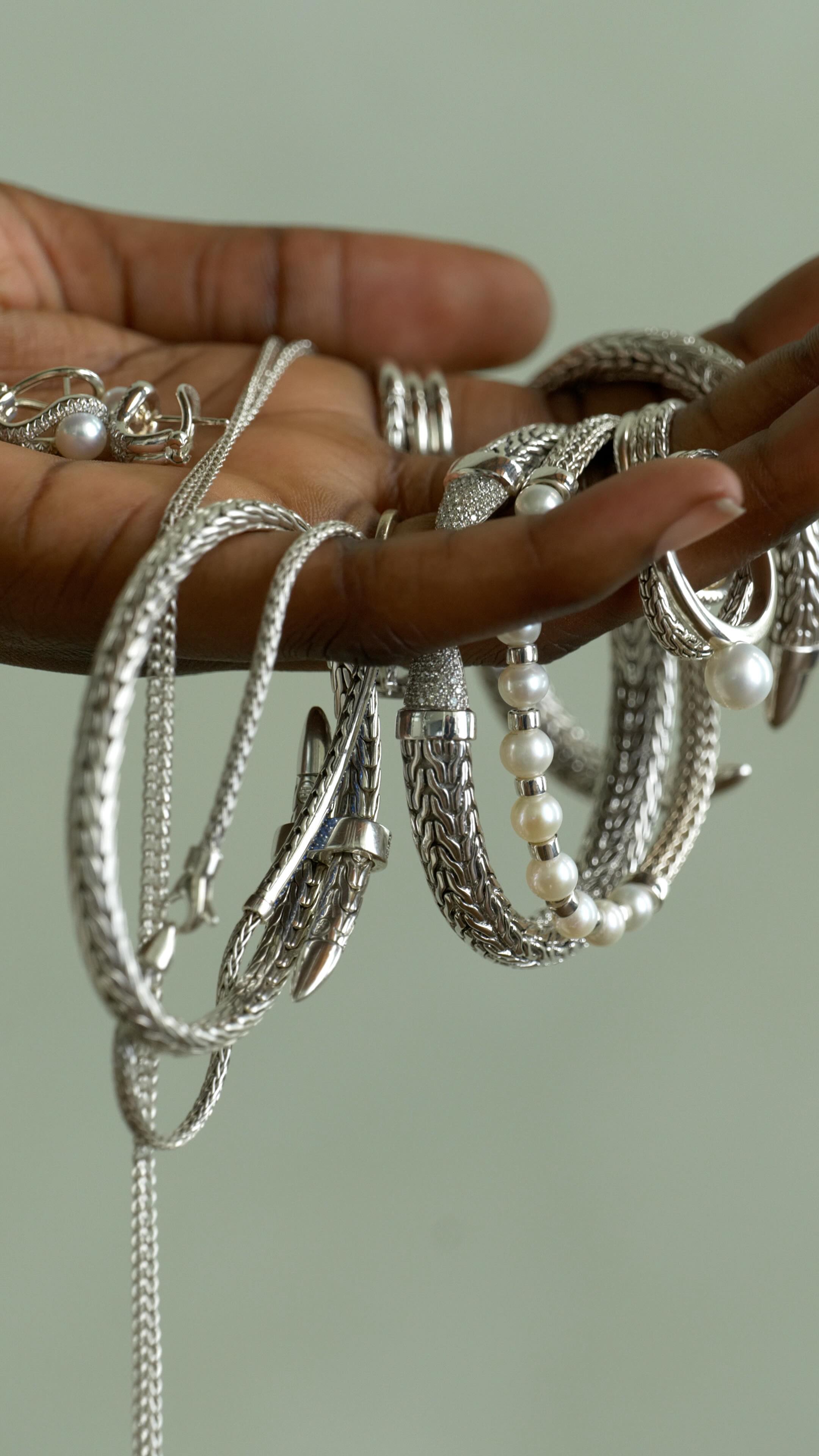 Instagram post by @atiyawalcottfits for John Hardy. Caption reads: [...] craftsmanship and unique designs of....