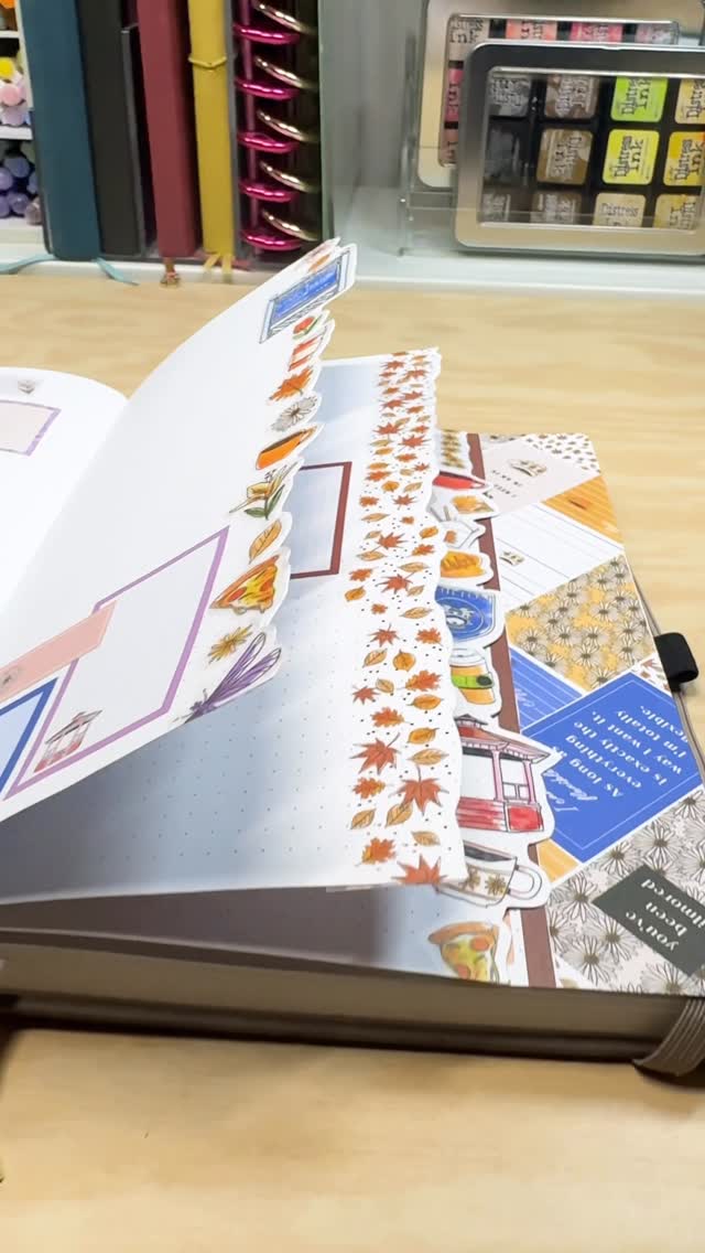 Instagram post by @amyplansthings for The Happy Planner. Caption reads: A Gilmore Girls Dutch door spread for Fall was....