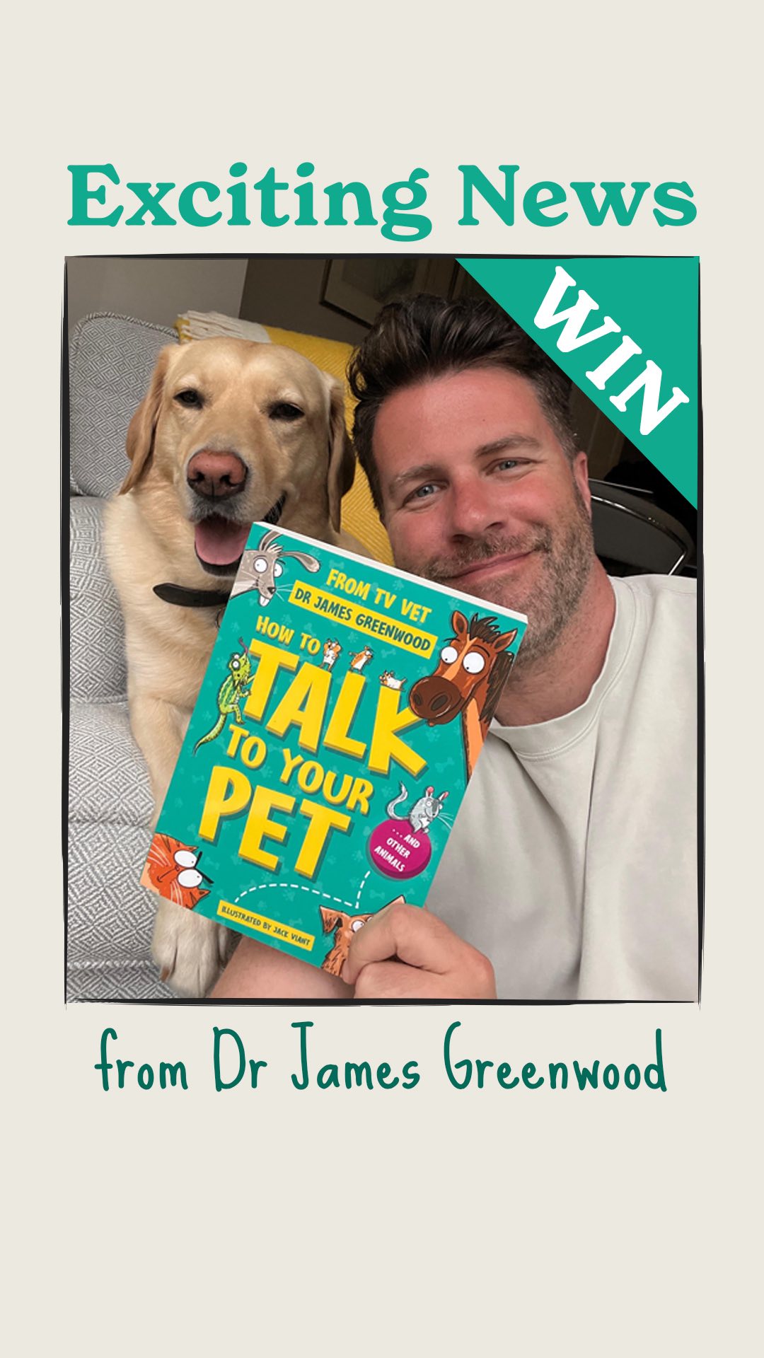 Instagram post by @drjgreenwood for Forthglade. Caption reads: WIN | We’re celebrating the launch of our lovely....