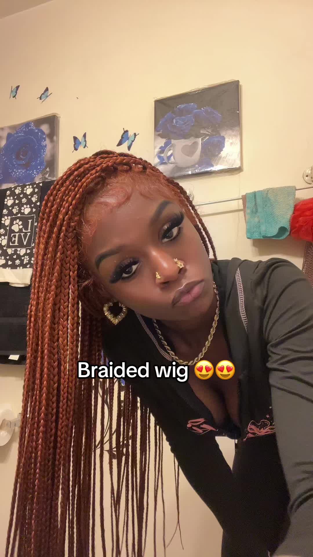 TikTok post by @doneebymii for Supernova Hair. Caption reads: I need another one 😍 @Supernovahair #braidedwig....