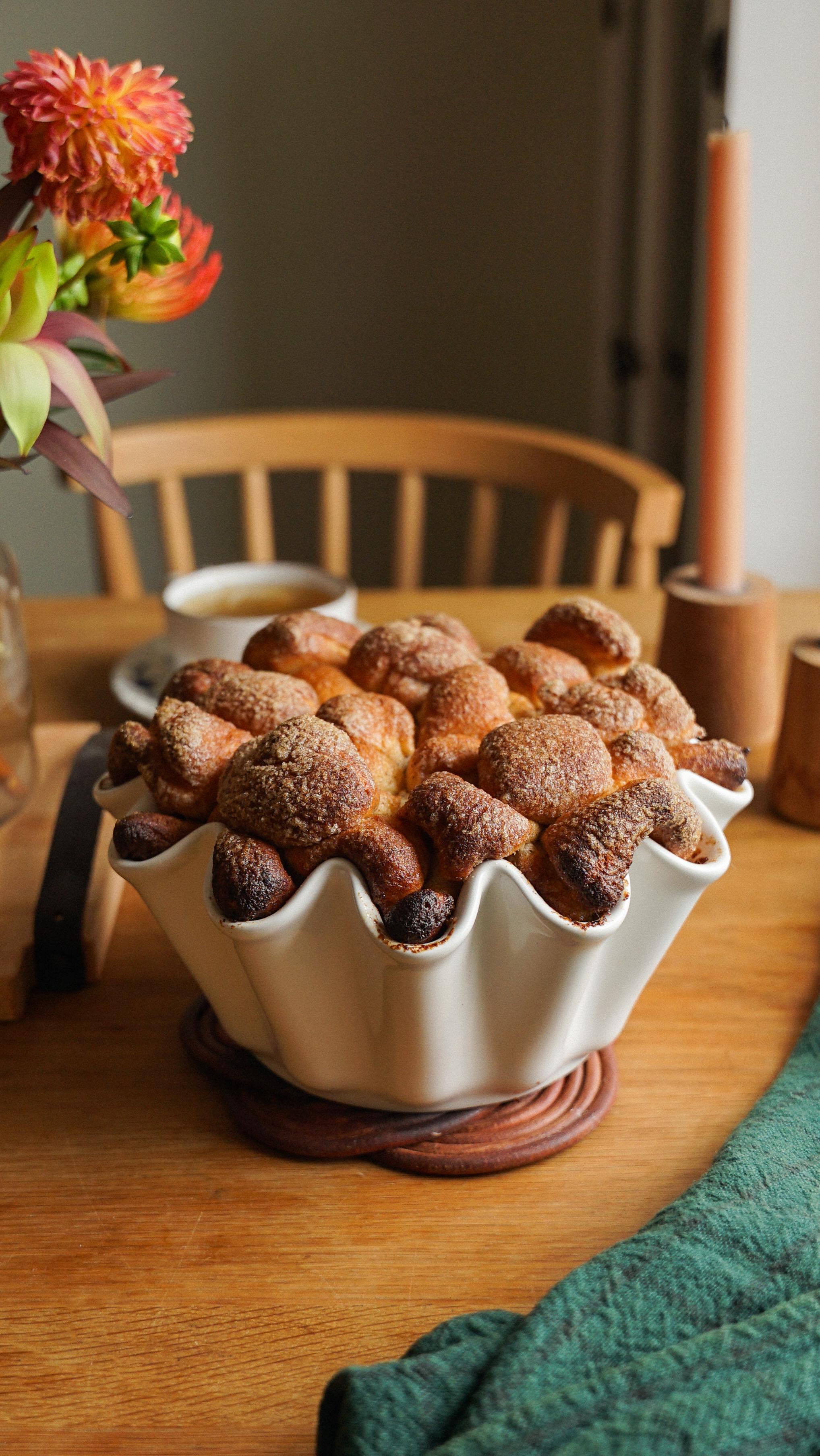 Instagram post by @eatchofood for Le Creuset. Caption reads: [...] more festive and whimsical baked in....