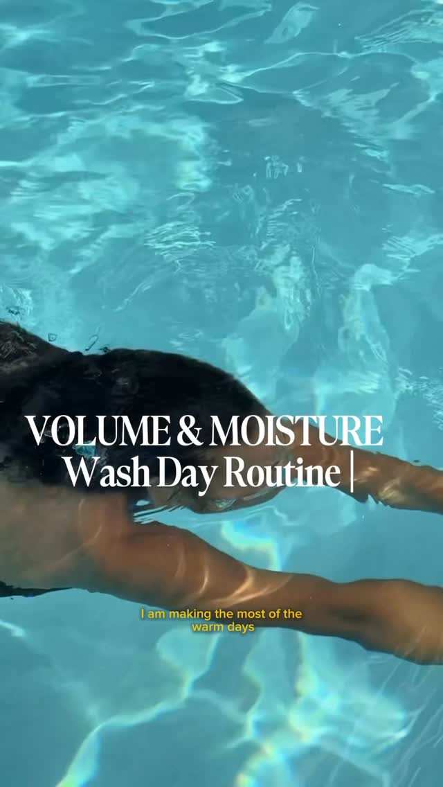 Instagram post by @nikki.bruner for Ulta Beauty. Caption reads: Pool Day Wash Day Routine 🧖🏽‍♀️👩🏽‍🦱 w/....