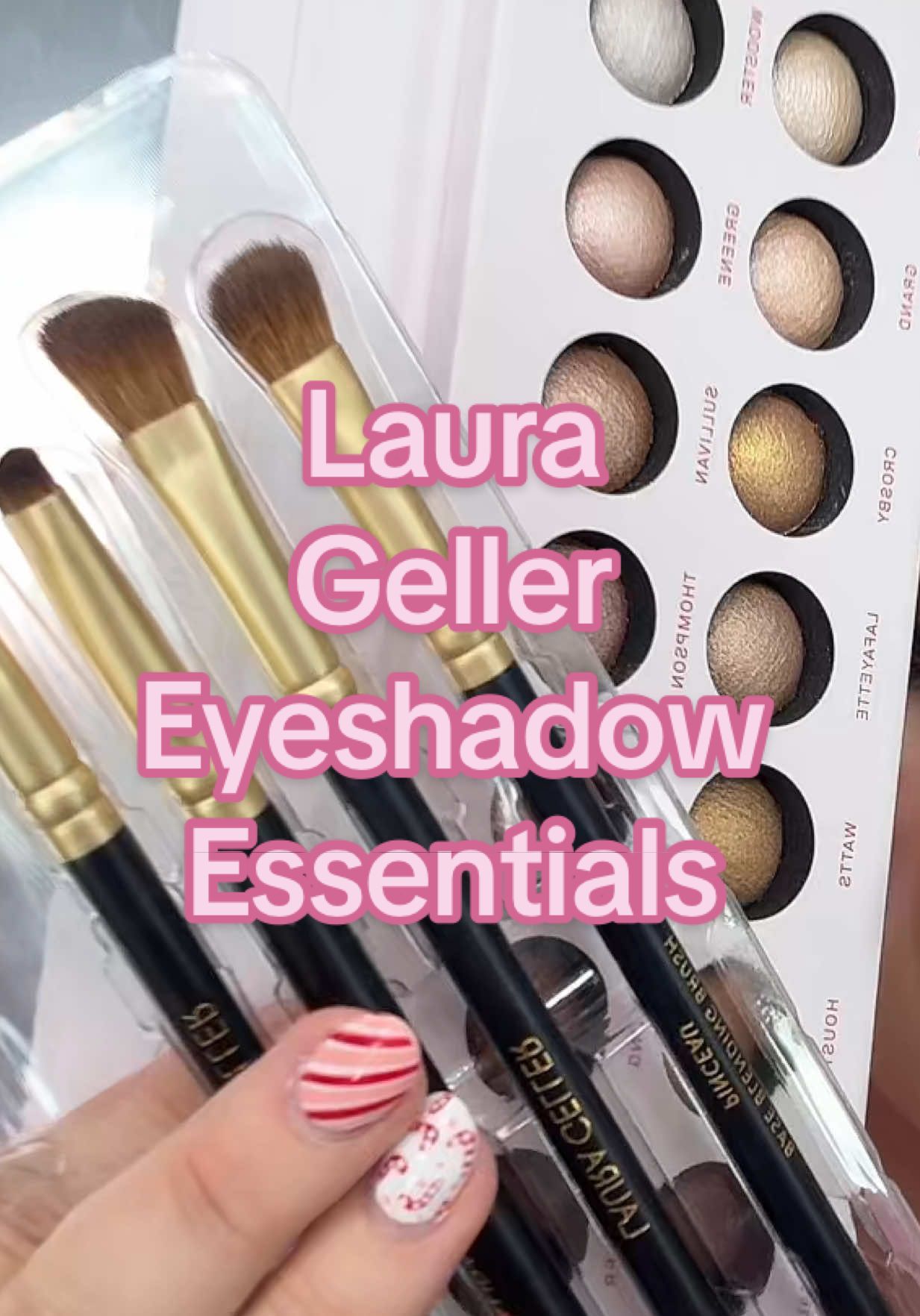 TikTok post by @ericakate_ for – Laura Geller. Caption reads: [...] #eyeshadowpalette #laurageller....