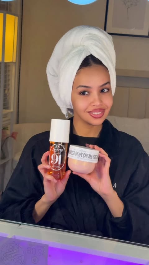 Instagram post by @beautybyyasi for Sol de Janeiro. Caption reads: It’s wild how a small moment of self-care can....