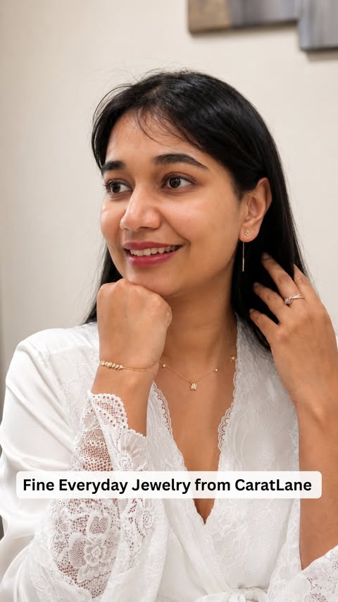Instagram post by @shivna_saxena for CaratLane Jewellery. Caption reads: A little piece of home, worn every day. ✨ These....