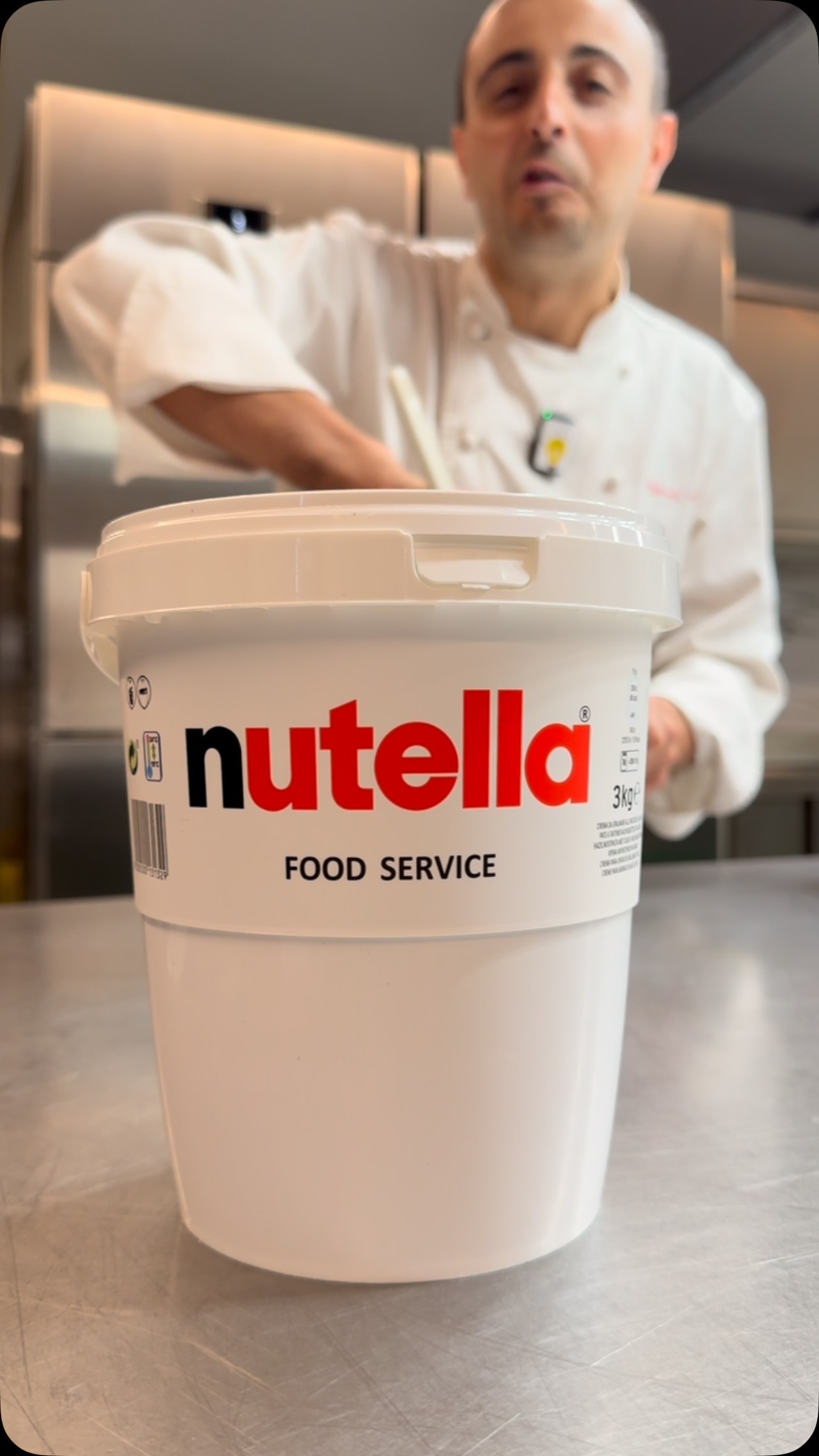 Instagram post by @chefgabrielemuro for Nutella. Caption reads: La @nutella è sempre la @nutellaitalia ed oggi ci....