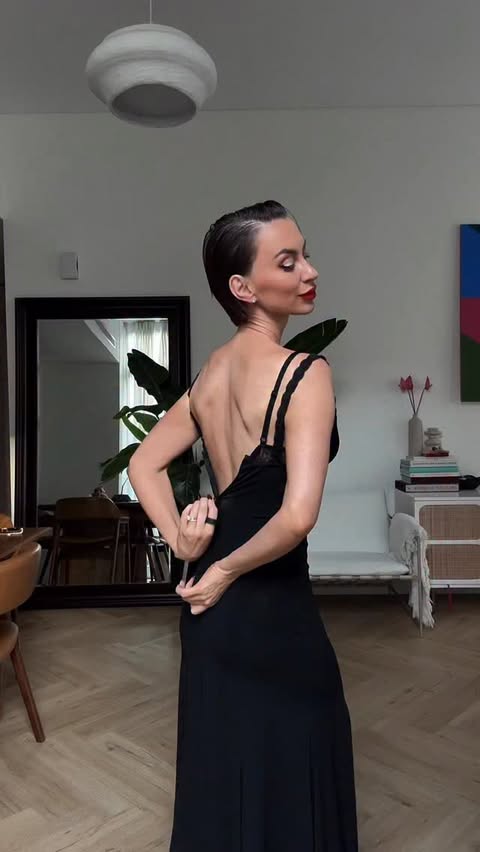 Instagram post by @eugeniapolyakova for Dolce&Gabbana. Caption reads: woke up in a @dolcegabbana mood ❤️‍🔥.