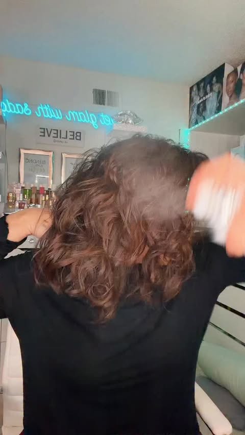 Instagram post by @get_glam_with_sadaf for IGK Hair. Caption reads: Good Behavior Smoothing Spray @igkhair 🥰🫶🥰.