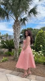 Instagram post by @heatherdemers for Red Dress. Caption reads: girly & twirly 🌸☁️ c0mment “dress” and I’ll send....