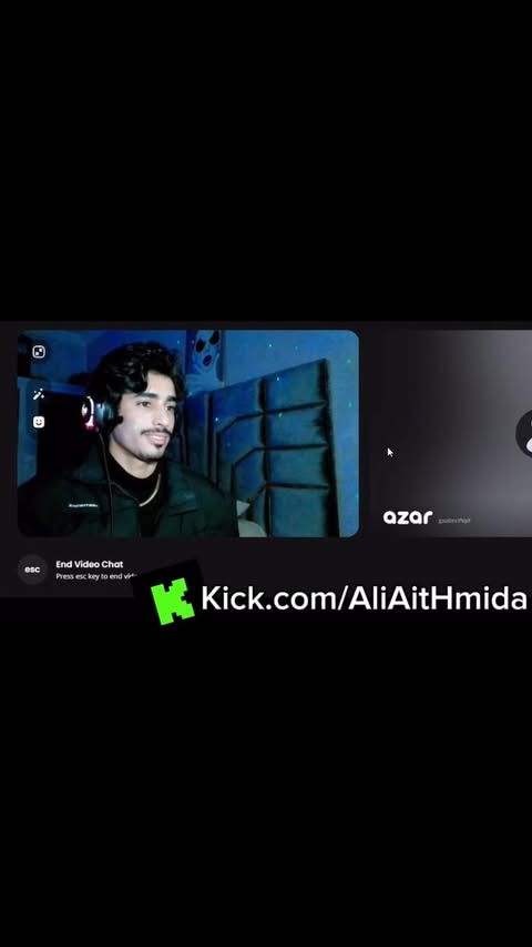 Instagram post by @ali_ait.hmida for Kick. Caption reads: Kick.com/AliAitHmida #azar #foryou #maroc [...].
