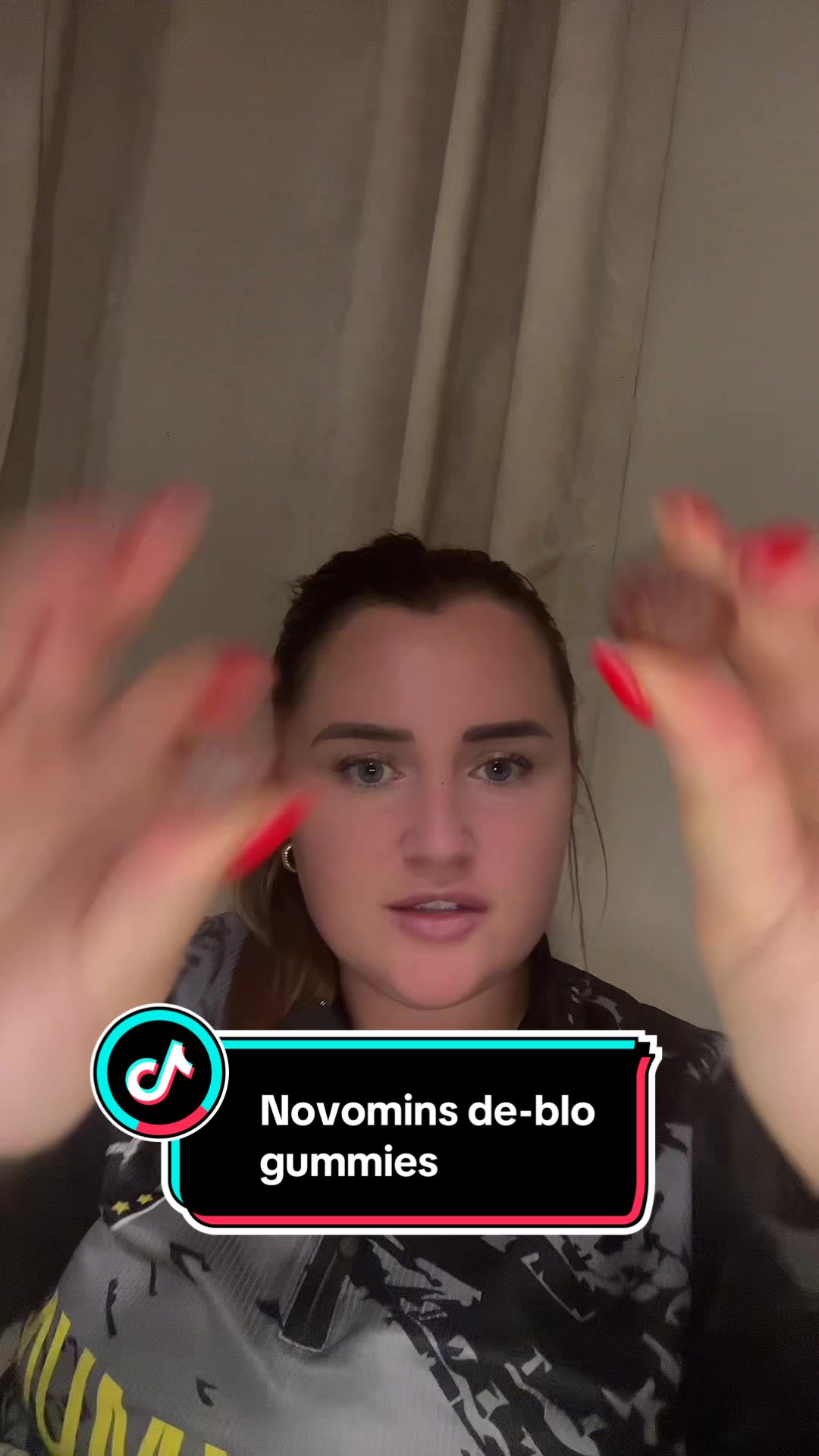 TikTok post by @amykelly2191 for Novomins. Caption reads: [...] #guthealth #debloat #glutenfree....
