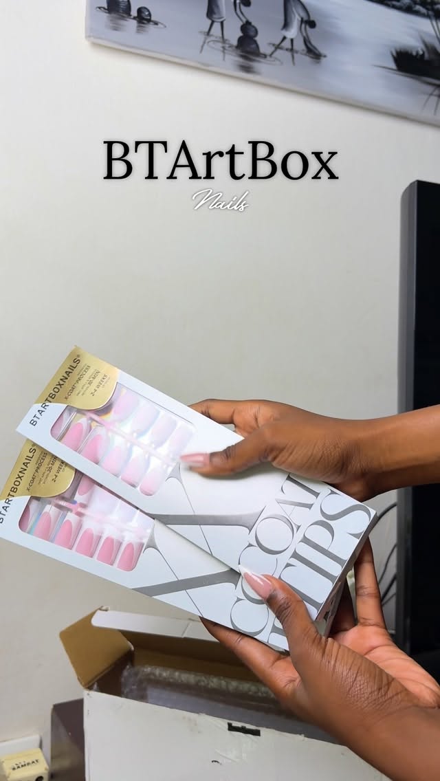 Instagram post by @tsa.gunna_ for BTArtboxnails. Caption reads: @btartboxnails has launched their new White French....