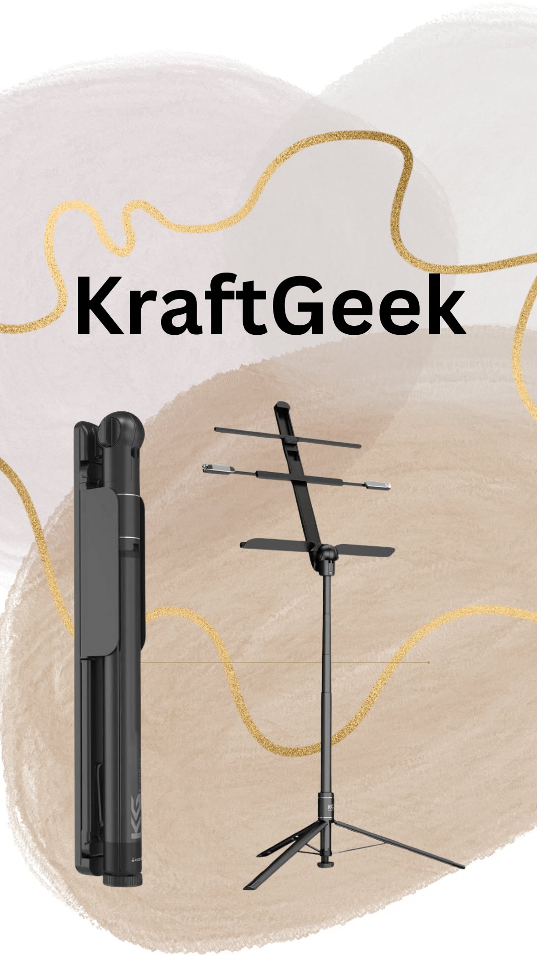 Instagram post by @ninini.guitarist for KraftGeek. Caption reads: [...] the Capsule Lite Music Stand by....