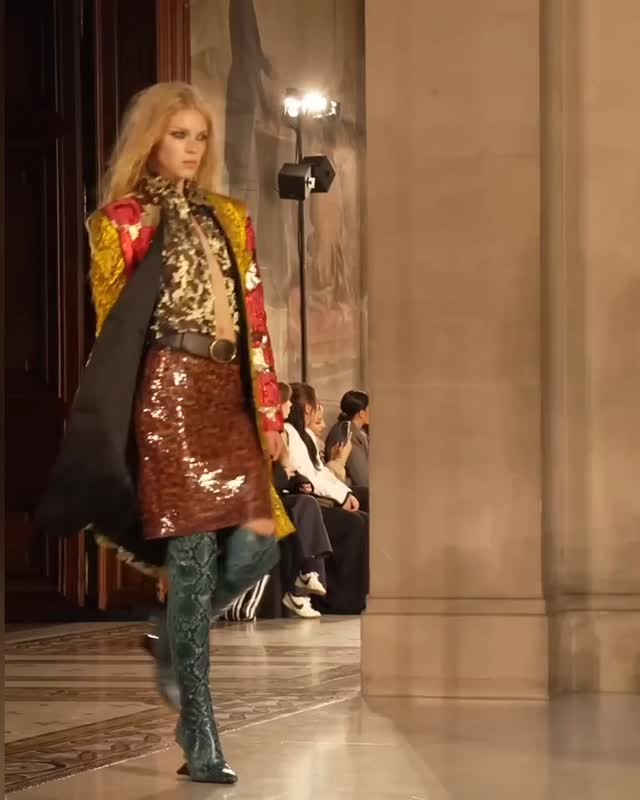 Instagram post by @modelroyalofficial for NINA RICCI. Caption reads: Nina Ricci S S 2026 Paris Fashion week....