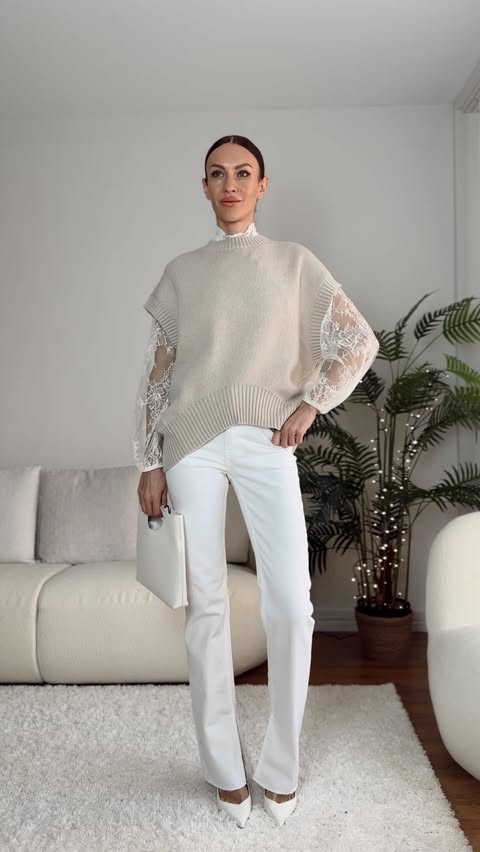 Instagram post by @iryna.flori for ZARA. Caption reads: @zara knows how to do fall layers ✨ Cozy but [...].