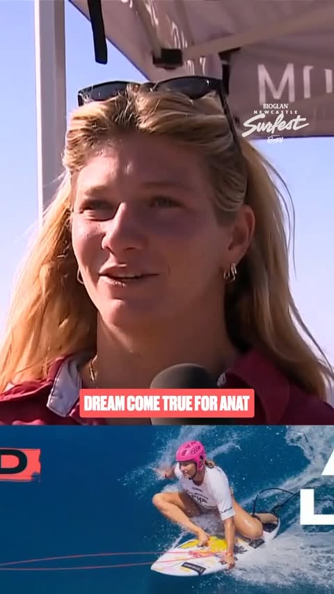 Instagram post by @anatlelior for World Surf League. Caption reads: “I didn’t know dreams could actually come true”....