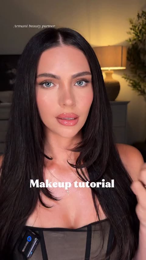 Instagram post by @beautybyrositax for Armani beauty. Caption reads: The perfect @armanibeauty date night look when you....