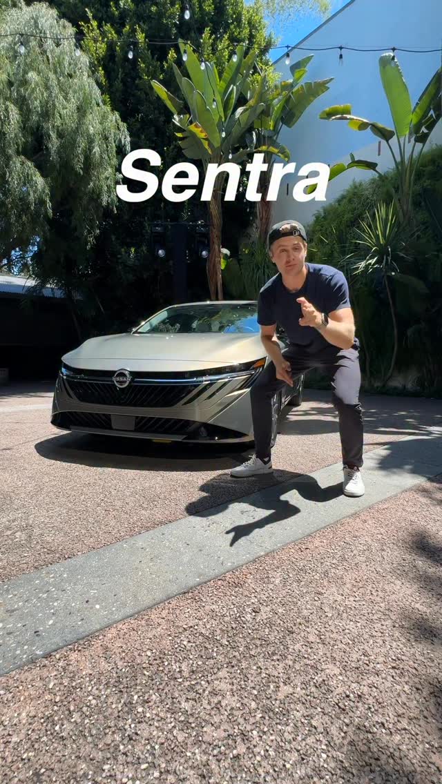 Instagram post by @drakemoschkau for Nissan USA. Caption reads: Meet the 2026 @nissanusa Sentra! #nissan #sentra....