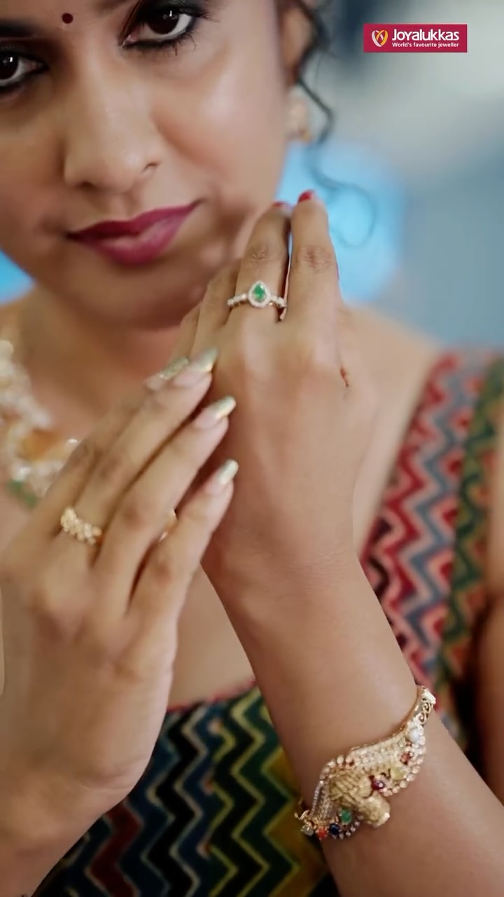 Instagram post by @_hima_m_._ for Joyalukkas. Caption reads: Living in this luxe moment 💎
Welcome to Kerala’s....