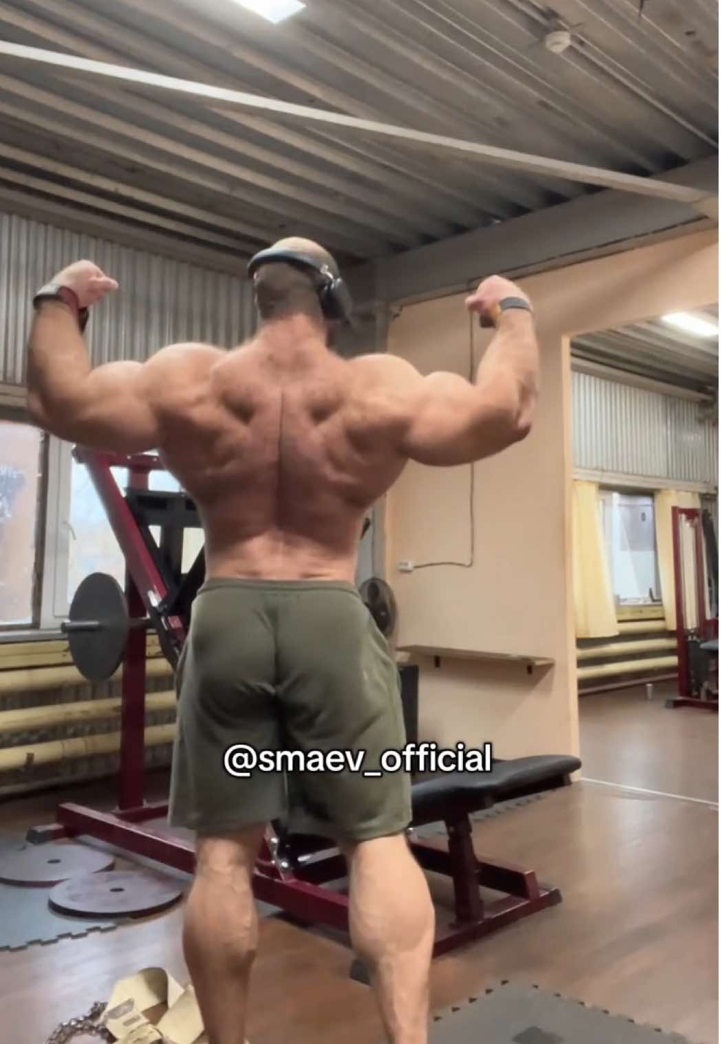 TikTok post by @smaev_official for Bucked Up. Caption reads: Code: SMAEV1 for all @BuckedUp supplements! - #gym....