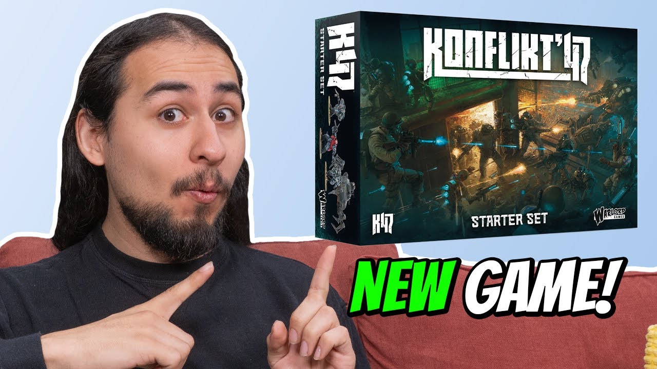 YouTube post by @EonsOfBattle for MyMiniFactory. Caption reads: I Bought Another NEW Game!.