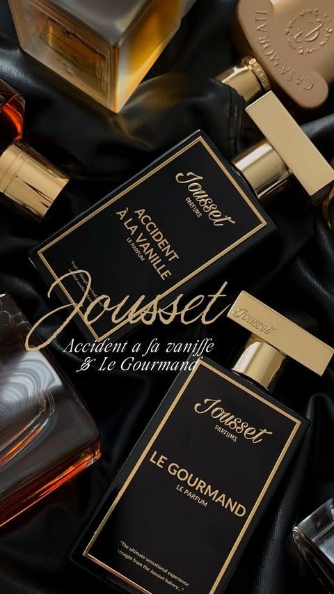 Instagram post by @scented.mind for Jousset Parfums. Caption reads: [...] a la vanille or Le Gourmand from....