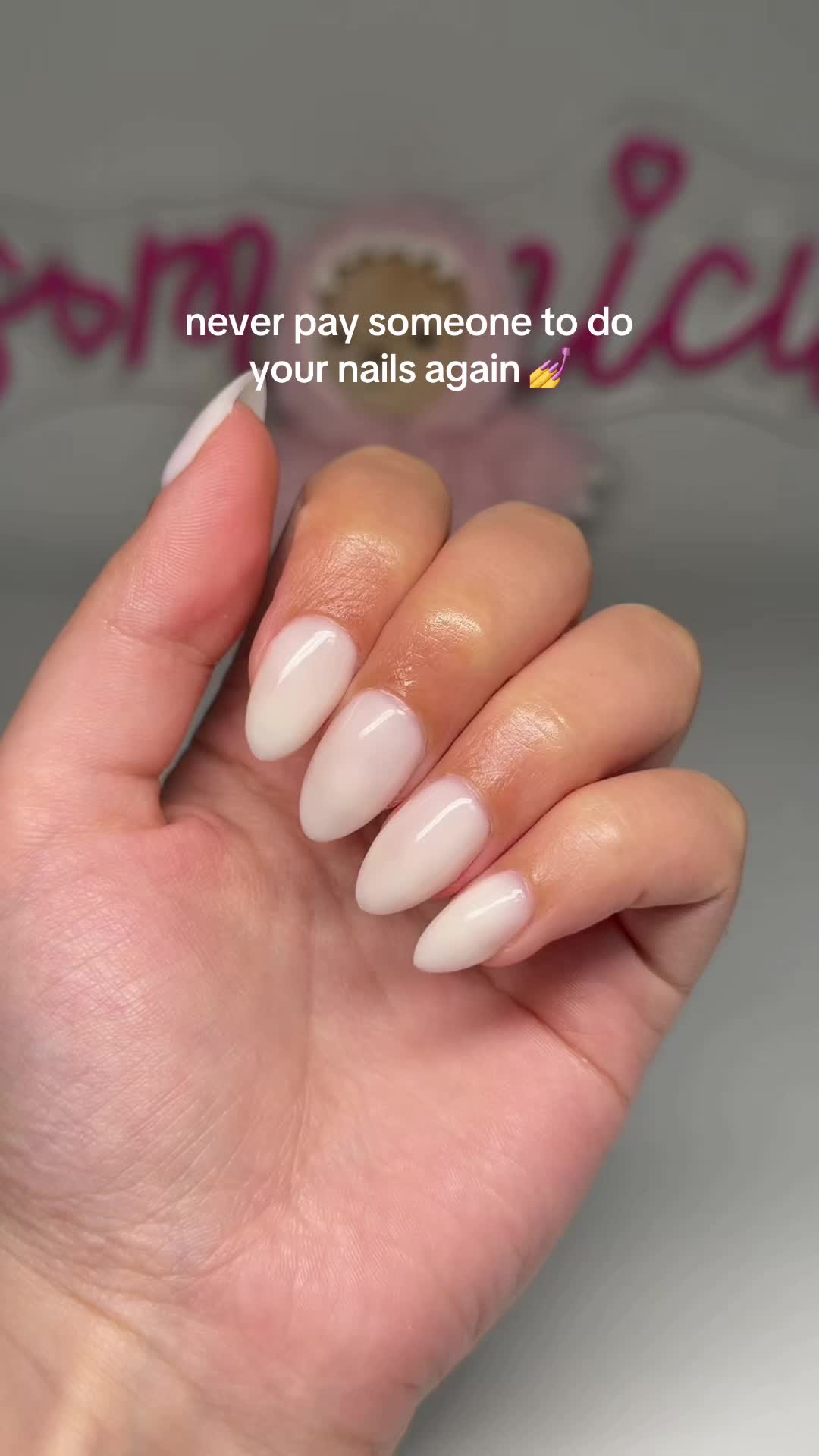 TikTok post by @mrs.manicure for AILLSA. Caption reads: [...] are doing thier own nails in 2026 💅 @AILLSA....