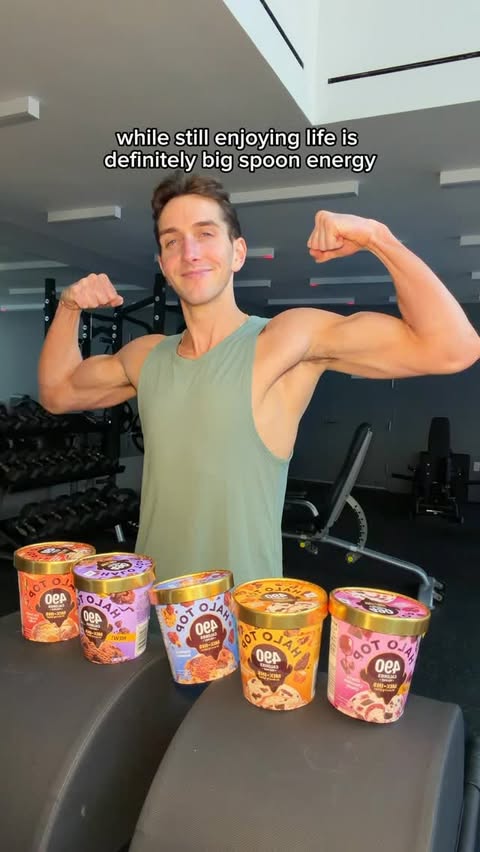 Instagram post by @mattpeterson for Halo Top Creamery. Caption reads: #ad With more mix-ins and less calories, Big Spoon....