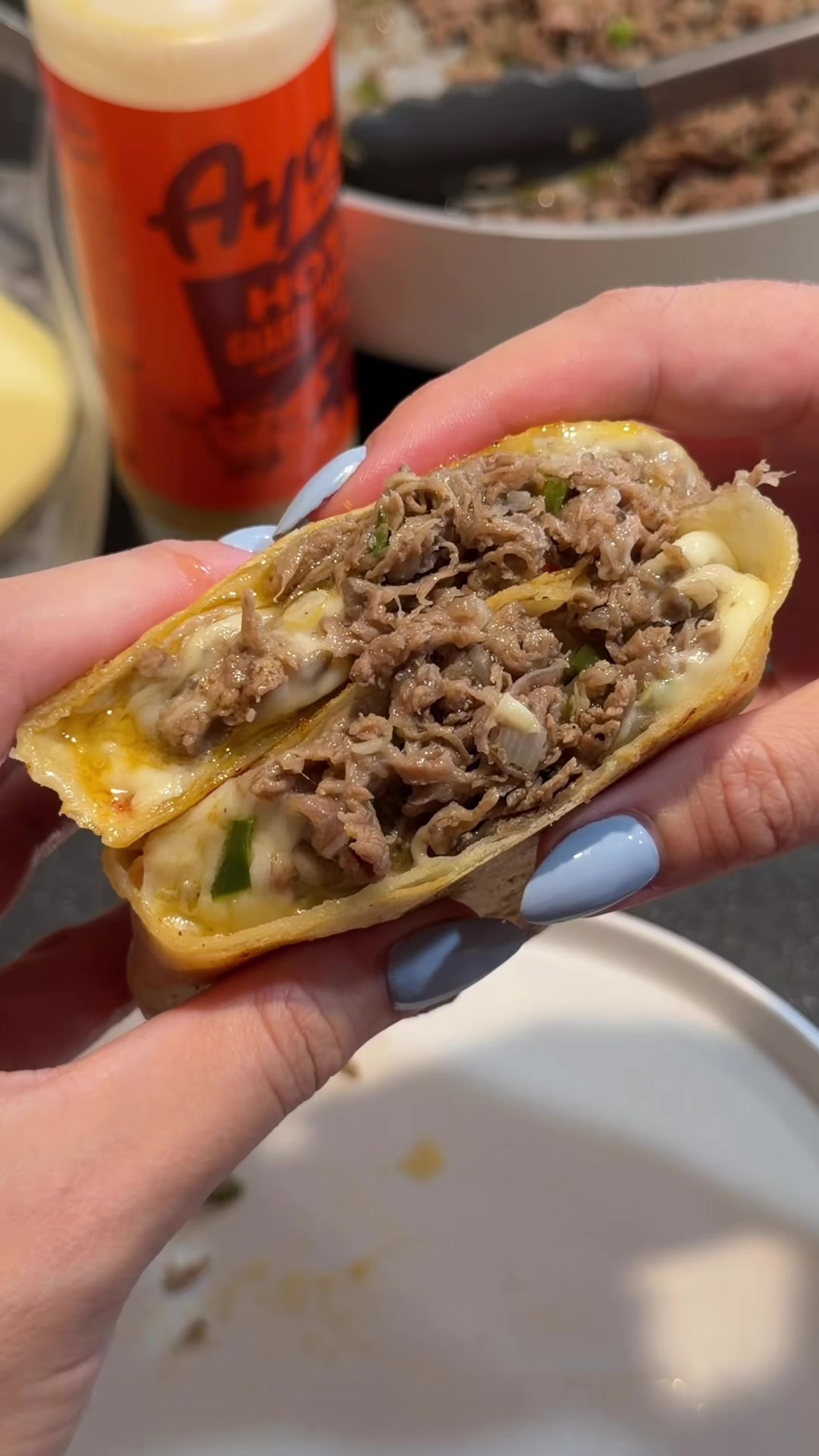 TikTok post by @meatupfordinner for Ayoh!. Caption reads: [...] the hot giardinayo???? get outta here....