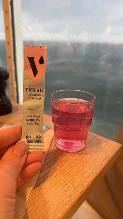 Instagram post by @mumlifeadventuresne for ViDrate. Caption reads: Took @vidrate along on my weekend getaway—cruise....