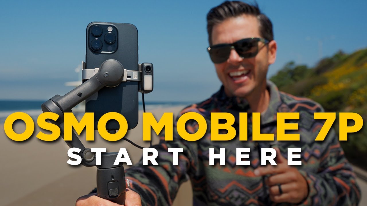 YouTube post by @DavidManningvlog for B&H Photo Video. Caption reads: BEGINNER'S GUIDE to DJI Osmo Mobile 7P and Your....