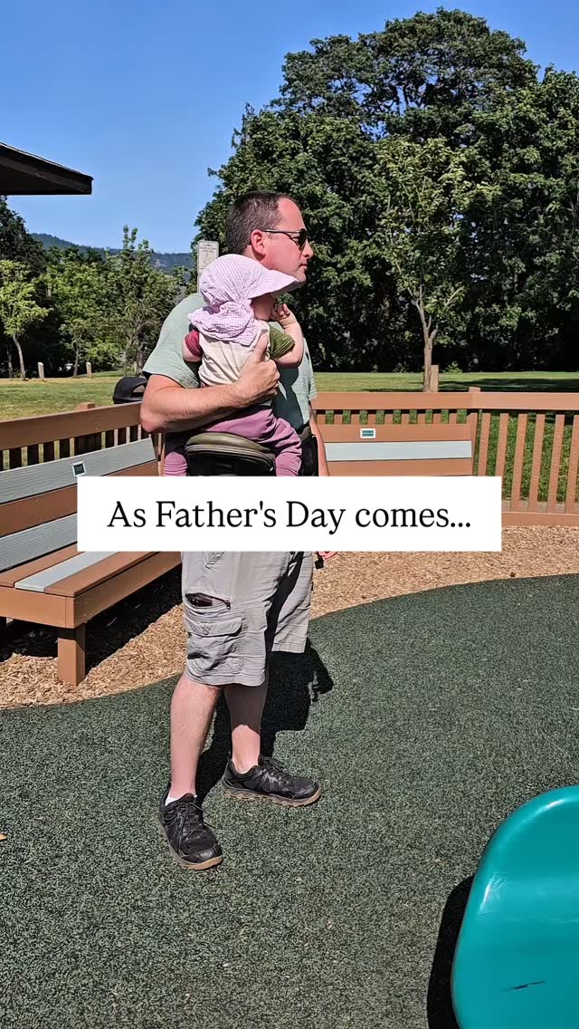 Instagram post by @letstalkbabywearing for Tushbaby. Caption reads: Father’s Day is coming up—and all too often, we....