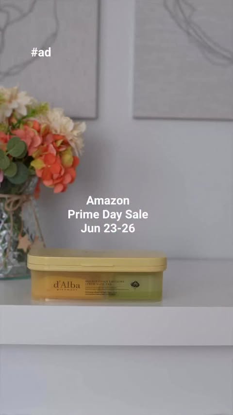 Instagram post by @olgaferrara_ny for d'Alba. Caption reads: Amazon Prime Day is June 23–26 ! @dalba_global My....