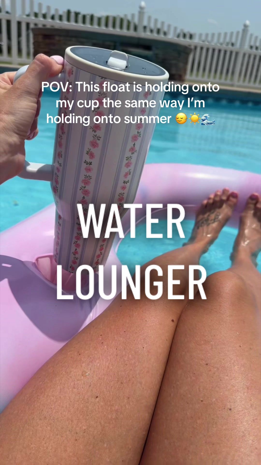 TikTok post by @hollyannblanton for SLOOSH. Caption reads: [...] from over yet… and I’m not arguing ☀️🧊....