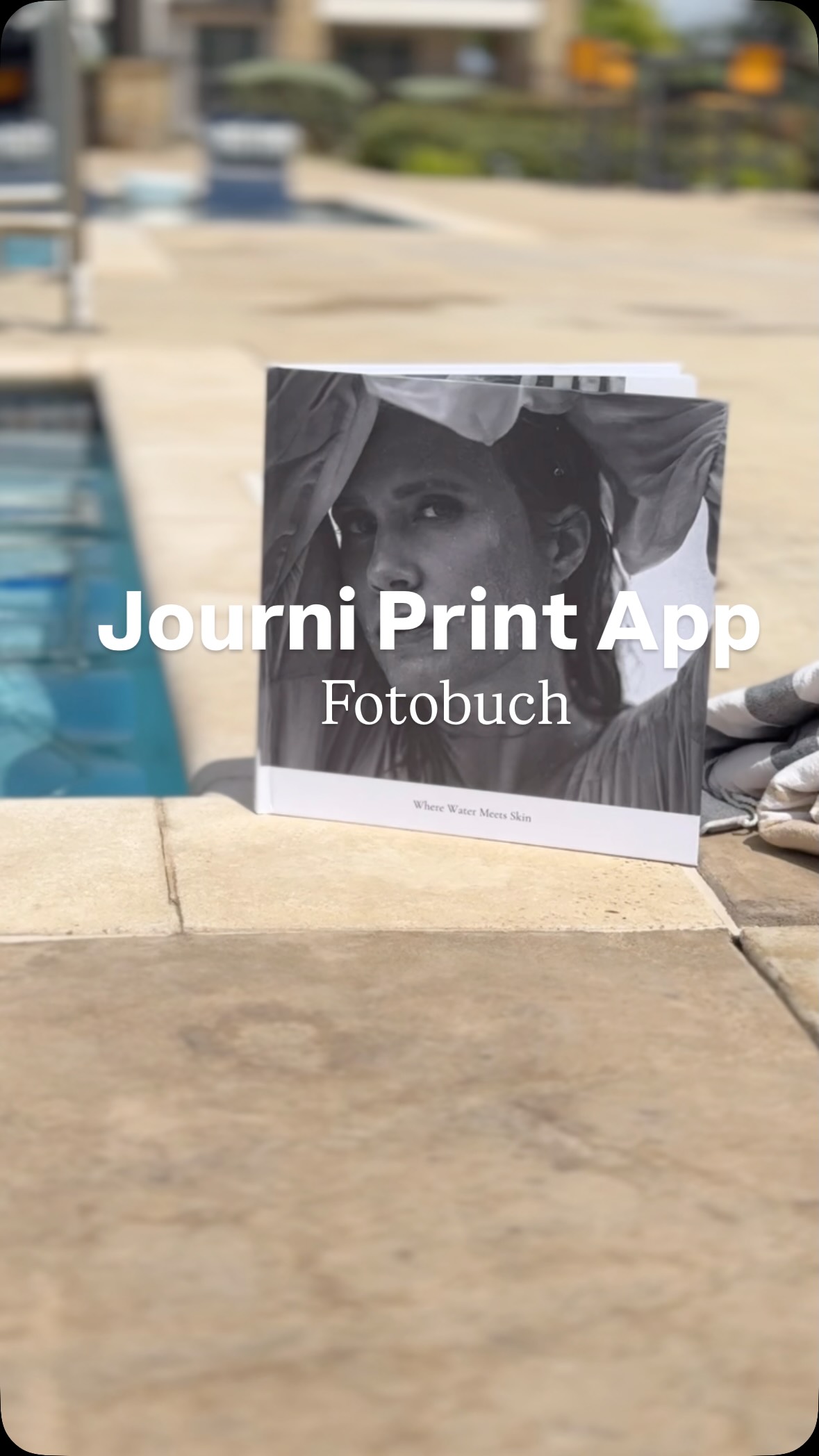 Instagram post by @lalala.veronika for Journi. Caption reads: 50 Minuten im eiskalten Pool, grauer Himmel, nasse....