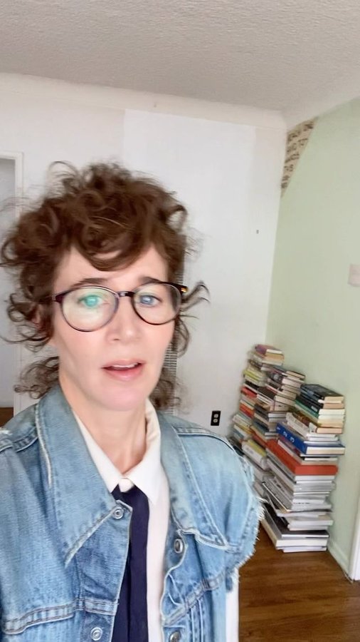 Instagram post by @mirandajuly for Riverhead Books. Caption reads: I wrote a new novel. It’s called All Fours.  It’s....