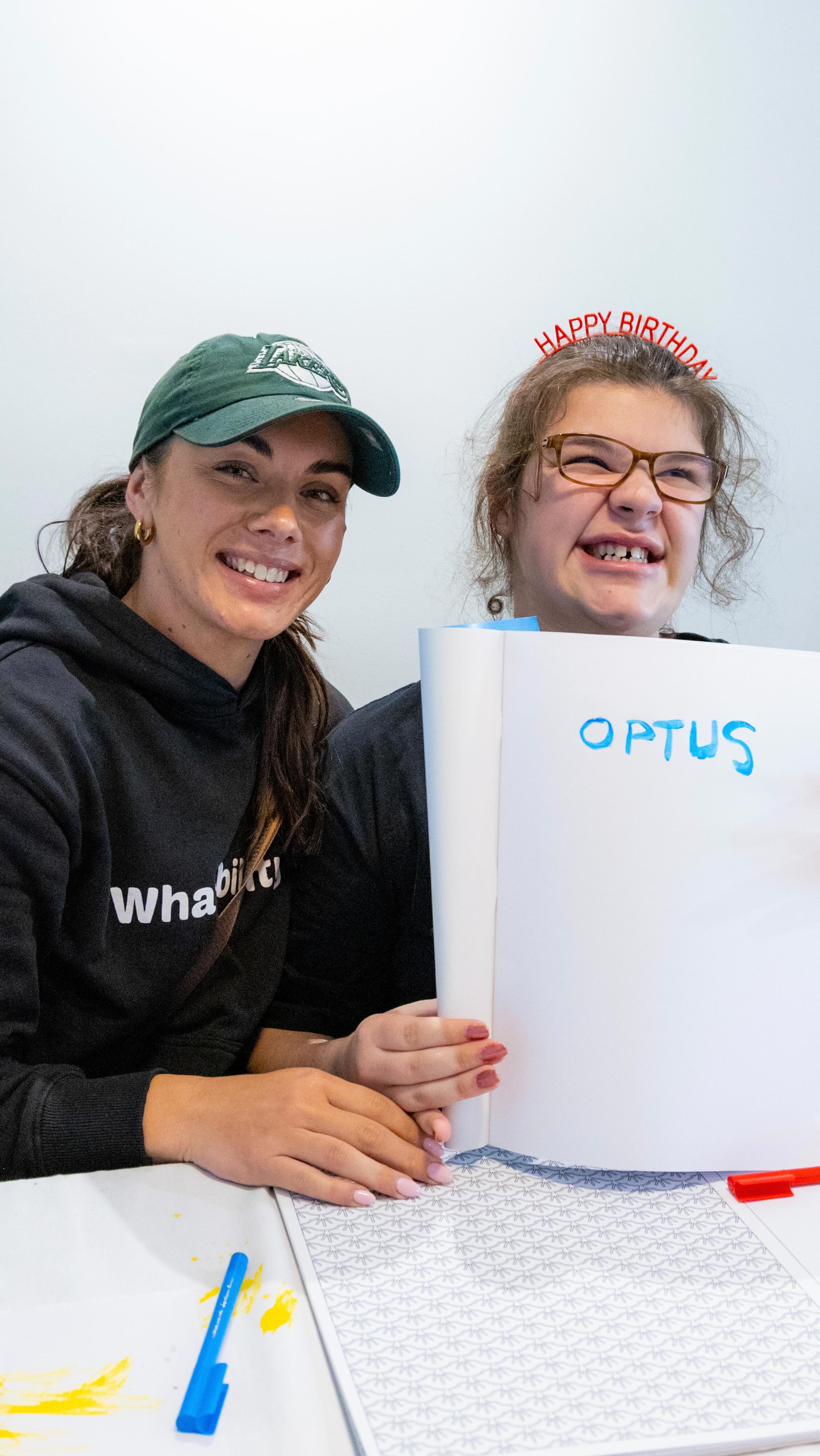 Instagram post by @whatability for Optus. Caption reads: [...] ‘YES’ 💛🤝 We were thrilled to welcome....