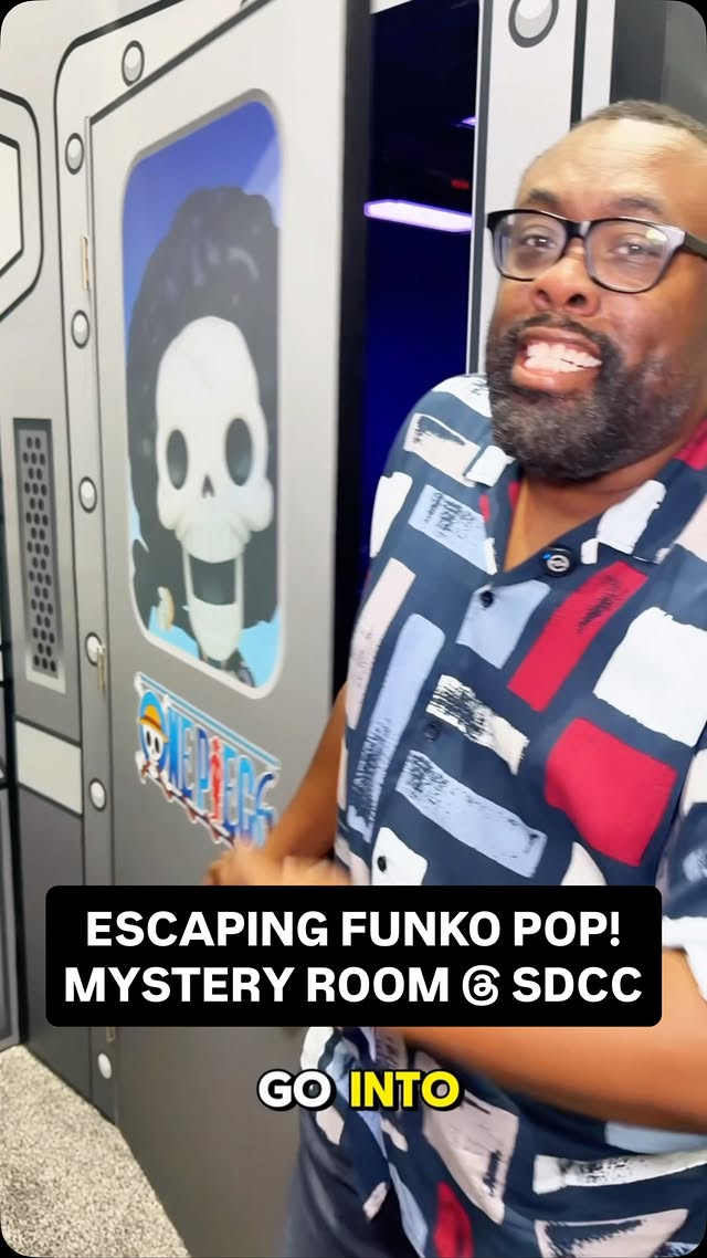 Instagram post by @blacknerd for Funko. Caption reads: Can I Eacape the Funko POP! Mystery Rooms?....